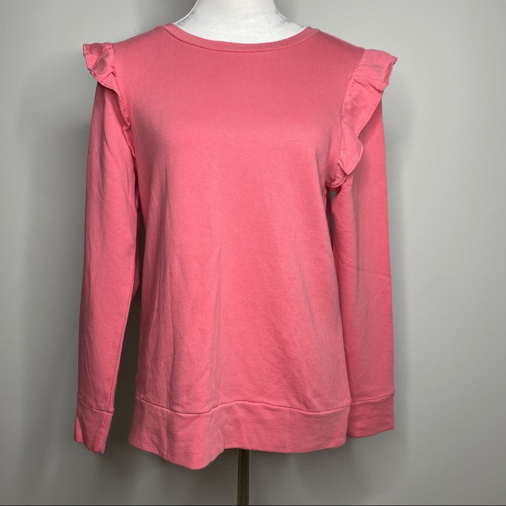 Ann Taylor LOFT NWT flutter long sleeve sweatshirt top size small